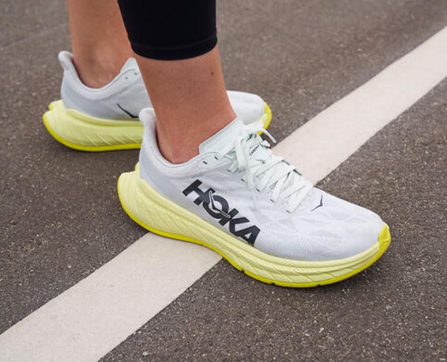 Hoka One One Running Shoes Womens White - Carbon X 2 - 57318ZEBF